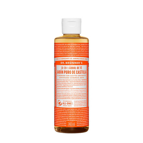 Comprar online JABON LIQUIDO ARBOL DEL TE 240 ML de DR BRONNERS. Imagen 1