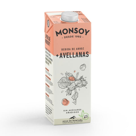 Comprar online BEBIDA DE ARROZ CON AVELLANAS BIO 1 L de MONSOY. Imagen 1