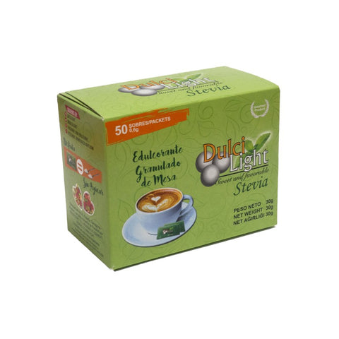 Comprar online DULCILIGHT MONODOSIS 50 UNDS STEVIA de DULCILIGHT. Imagen 1