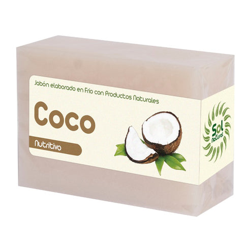 Comprar online JABON NATURAL DE COCO 100 g de SOLNATURAL. Imagen 1