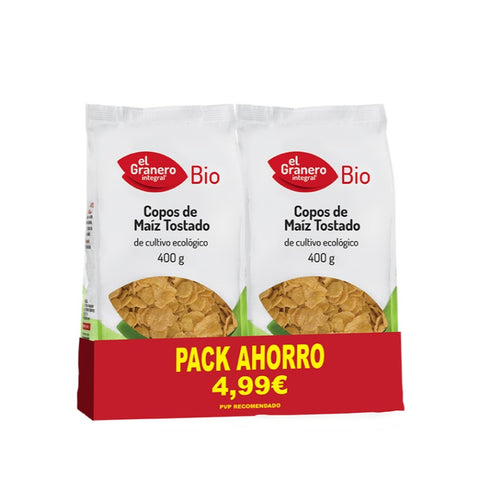 Comprar online PACK 2 COPOS DE MAIZ TOSTADO BIO 2 X 400 gr de EL GRANERO INTEGRAL. Imagen 1