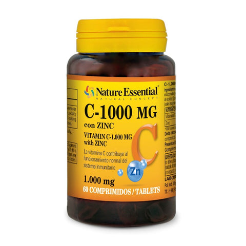 Comprar online VITAMINA C 1000 mg + ZINC 60 Comp de NATURE ESSENTIAL. Imagen 1