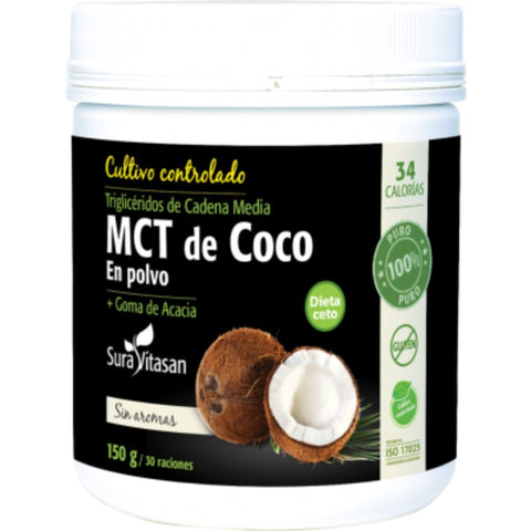 Comprar online MCT DE COCO EN POLVO 150 g de SURA VITASAN. Imagen 1