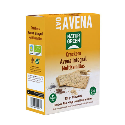Comprar online NATURGREEN GALLETA DE AVENA INTEGRAL CON CAðAMO BI de NATURGREEN. Imagen 1