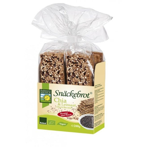 Comprar online SNCKEBROT CHIA Y SEMILLAS DE LINO BIO 200 gr de BOHLSENER MÜHLE. Imagen 1