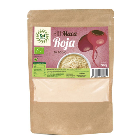 Comprar online MACA ROJA EN POLVO BIO 200 g de SOLNATURAL. Imagen 1