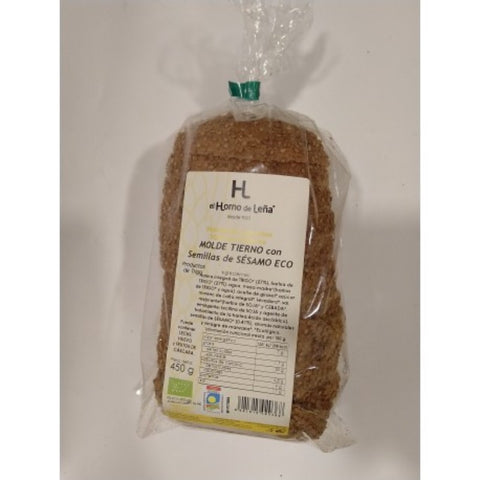Comprar online MOLDE DE TRIGO CON SESAMO REBANADO ECO 450 gr de HORNO DE LEÑA. Imagen 1
