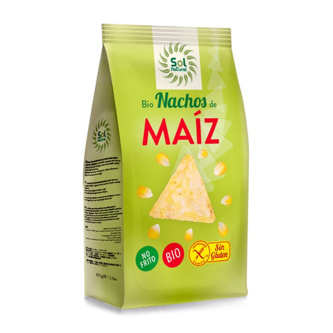 Comprar online NACHOS DE MAIZ NO FRITOS BIO 80 g de SOLNATURAL. Imagen 1