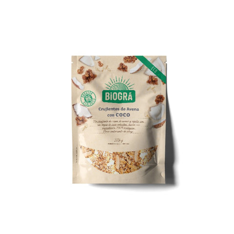 Comprar online CRUJIENTE DE AVENA CON COCO 325GR de BIOGRÁ (SORRIBAS). Imagen 1