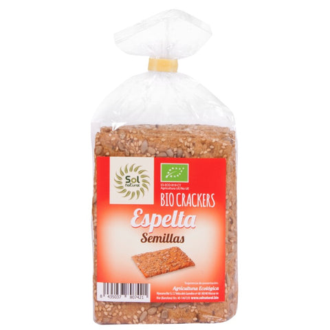 Comprar online CRACKER DE ESPELTA Y SEMILLASßBIO 70 g de SOLNATURAL. Imagen 1