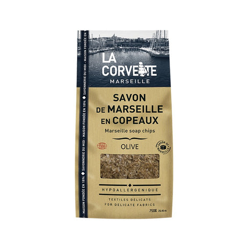 Comprar online SACO JABON MARSELLA EN VIRUTAS OLIVA 750gr de LA CORVETTE. Imagen 1
