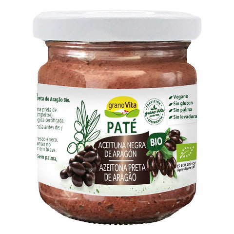 Comprar online PATE BIO OLIVADA NEGRA ARAGON 175 gr de GRANOVITA. Imagen 1