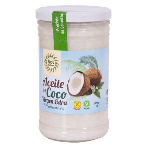 Comprar online ACEITE DE COCO VIRGEN EXTRA FAMILIAR BIO 1 L de SOLNATURAL. Imagen 1