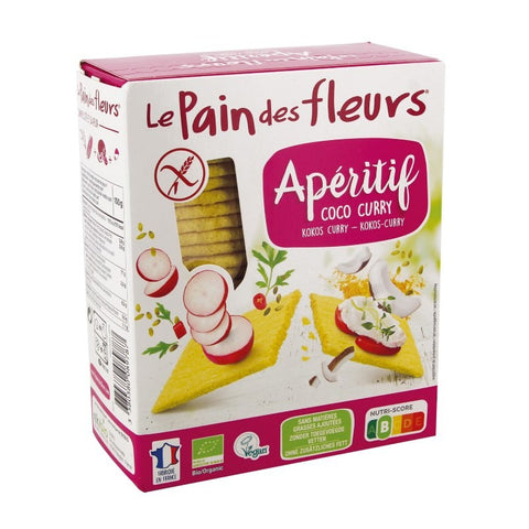 Comprar online CRACKER COCO CURRY APERITIF LE PAIN DES F. 150 G de LE PAIN DES FLEURS. Imagen 1