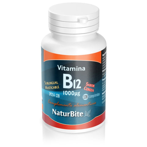 Comprar online VITAMINA B12 1000 mcg 120 Comp masticables de NATURBITE. Imagen 1