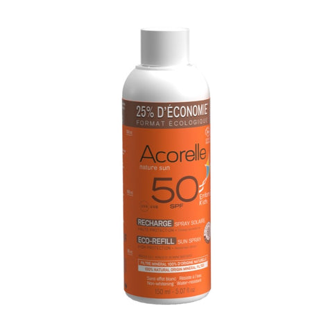Comprar online RECARGA SPRAY SOLAR NIðOS SPF50 150ml de ACORELLE. Imagen 1