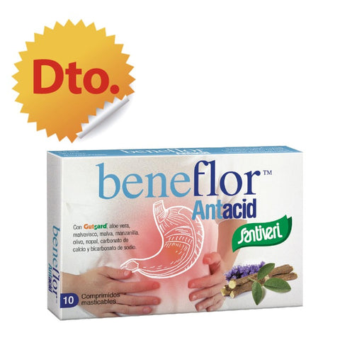 Comprar online BENEFLOR ANTACID COMP.MASTICAB de SANTIVERI. Imagen 1