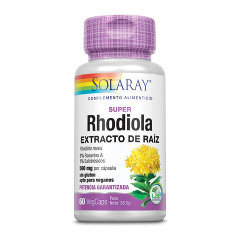 Comprar online SUPER RHODIOLA 500 mg 60 Vcaps de SOLARAY. Imagen 1
