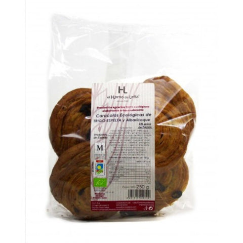 Comprar online CARACOLAS DE ESPELTA CON MANTEQUILLA ECO 250 gr de HORNO DE LEÑA. Imagen 1