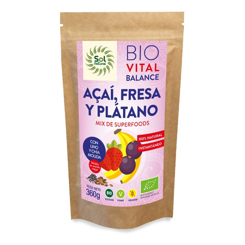 Comprar online VITAL BALANCE AŽAI FRESA PLATANO BIO 360 g de SOLNATURAL. Imagen 1