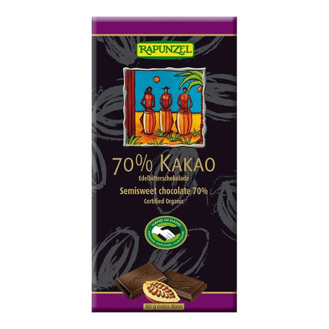 Comprar online TABLETA CHOCO. EXTRA NEGRO RAPUNZEL 80 G de RAPUNZEL. Imagen 1