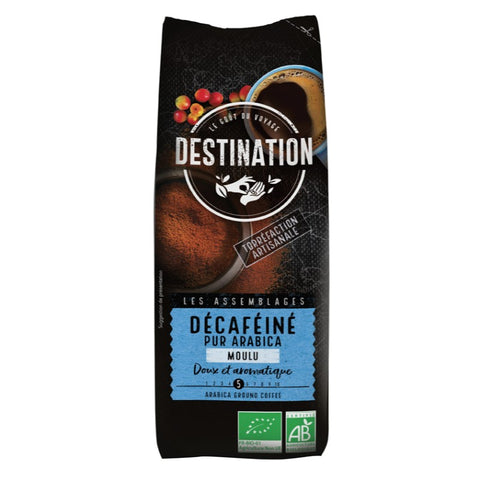 Comprar online CAFE MOLIDO DESCAFEINADO SUAVE 100% ARABICA BIO de DESTINATION. Imagen 1
