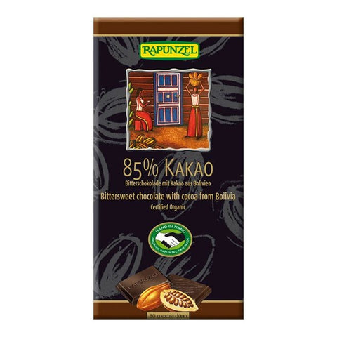 Comprar online TABLETA CHOCOLATE 85% CACAO RAPUNZEL 80G de RAPUNZEL. Imagen 1