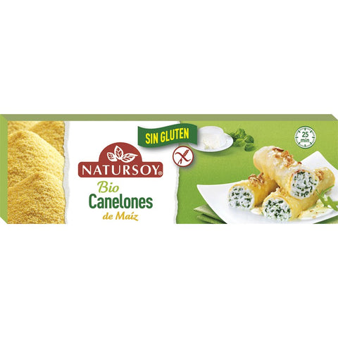 Comprar online CANELONES DE MAIZ SIN GLUTEN 250 gr de NATURSOY. Imagen 1
