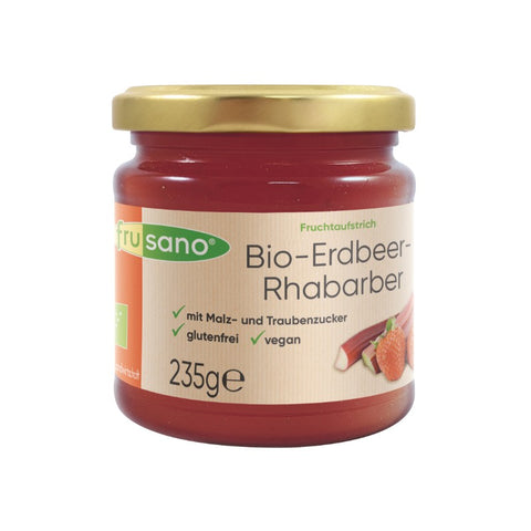 Comprar online MERMELADA DE FRESA CON RUIBARBO de FRUSANO. Imagen 1