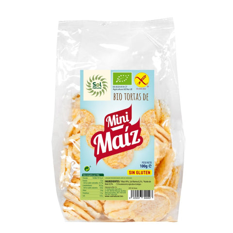 Comprar online MINIßTORTITASßDEßMAIZßBIO SIN GLUTEN 100 g de SOLNATURAL. Imagen 1