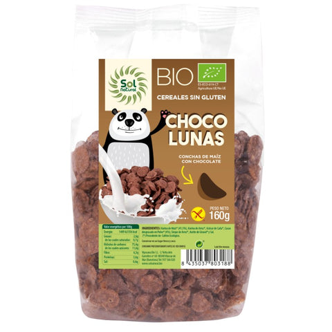 Comprar online CHOCO LUNAS SIN GLUTEN BIO 160 g de SOLNATURAL. Imagen 1