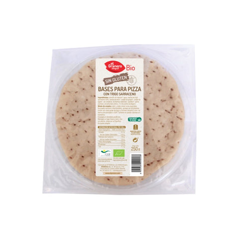 Comprar online BASES DE PIZZA CON TRIGO SARRACENO SIN GLUTEN BIO de EL GRANERO INTEGRAL. Imagen 1