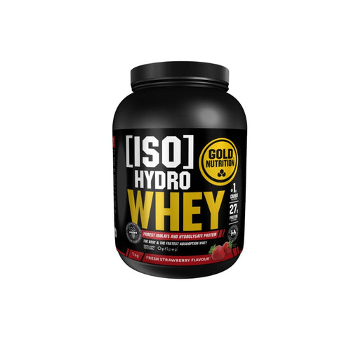 Comprar online ISO HYDRO WHEY FRESA 1 KG ISOLAC½ y OPTIPEP½ de GOLD NUTRION. Imagen 1