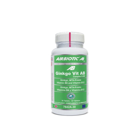Comprar online GINKGO-VIT AB COMPLEX 6000 con Acid 30 tabletas de AIRBIOTIC. Imagen 1