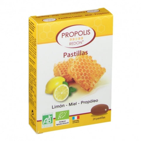 Comprar online PASTILLAS PROPOLIS MIEL Y LIMON 24 pastillas BIO de REDON. Imagen 1