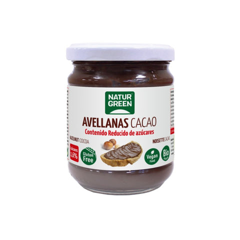Comprar online NATURGREEN CREMA AVELLANAS CACAO CONTENIDO REDUCID de NATURGREEN. Imagen 1