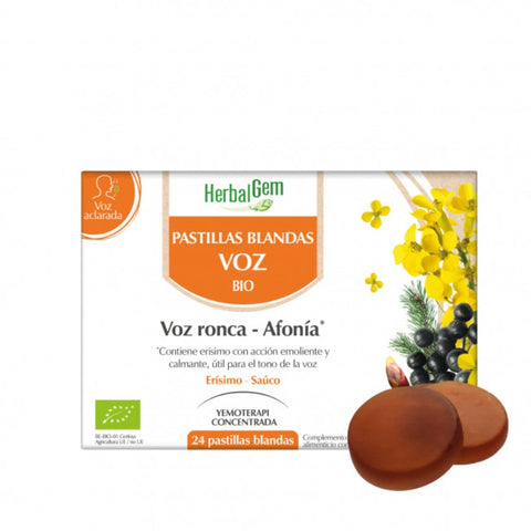 Comprar online PASTILLAS BLANDAS VOZ BIO 24 GOM de HERBALGEM. Imagen 1