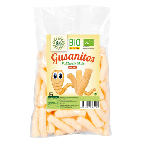 Comprar online GUSANITOS DE MAIZ GIGANTES BIO 70 g de SOLNATURAL. Imagen 1