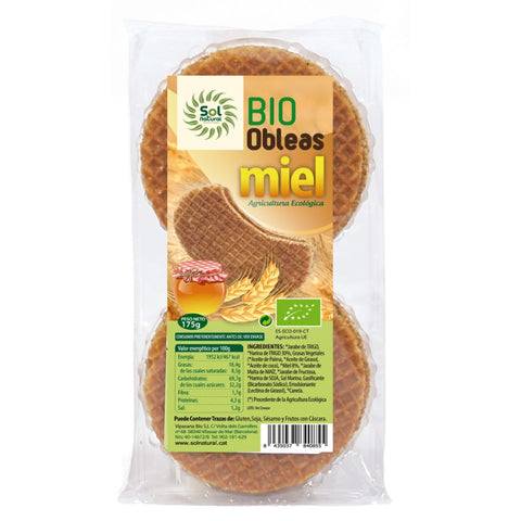 Comprar online OBLEA CON MIEL BIO 175 g de SOLNATURAL. Imagen 1