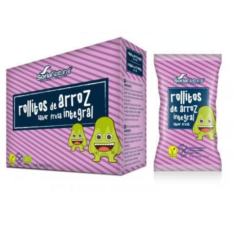 Comprar online ROLLITOS ARROZ SABOR FRESA PACK 4 Unidades de ALECOSOR SORIA NATURAL. Imagen 1