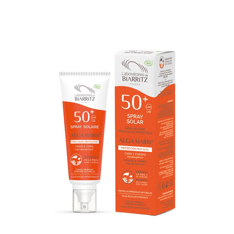 Comprar online SPRAY SOLAR CARA & CUERPO SPF50+ ALGA MARIS 100ml de LAB BIARRITZ. Imagen 1