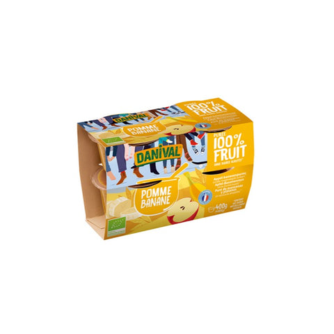 Comprar online PACK 4 PURES DE MANZANA Y PLATANO 400 gr de DANIVAL. Imagen 1