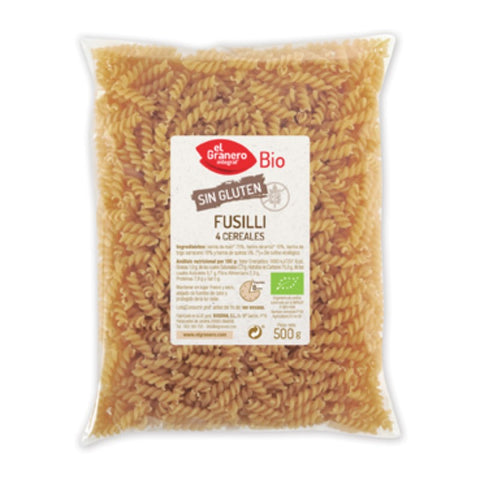 Comprar online FUSILLI DE 4 CEREALES SIN GLUTEN BIO 500 gr de EL GRANERO INTEGRAL. Imagen 1