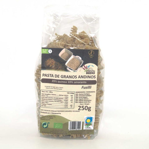 Comprar online PASTA DE ARROZ INTEGRAL, QUINOA, AMARANTO 250G de ORO DE LOS ANDES. Imagen 1