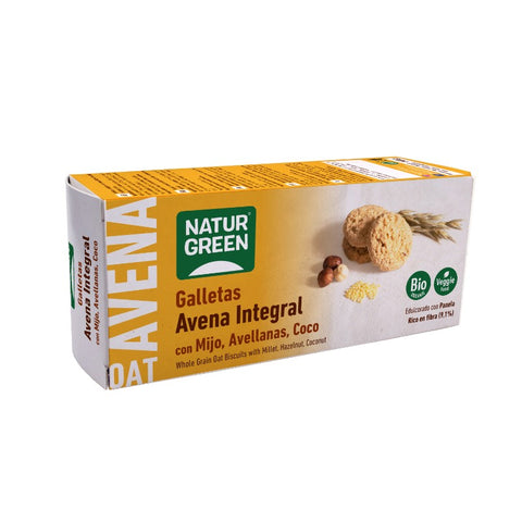 Comprar online NATURGREEN GALLETA DE AVENA INTEGRAL CON MIJO, AVE de NATURGREEN. Imagen 1