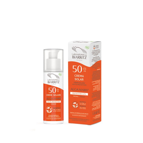 Comprar online CREMA SOLAR FACIAL SPF 50 ALGA MARIS 50 ml de LAB BIARRITZ. Imagen 1