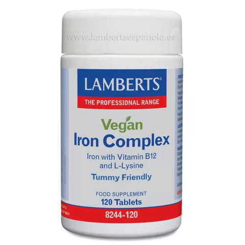 Comprar online COMPLEJO DE HIERRO VEGANO 120 tab de LAMBERTS. Imagen 1