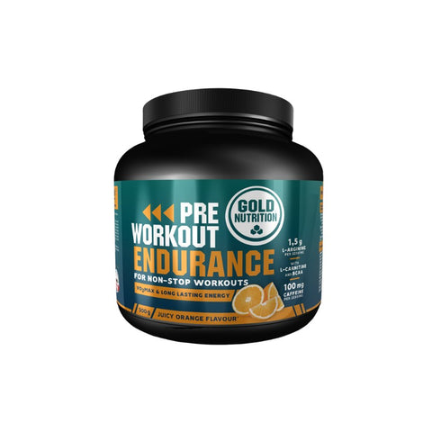 Comprar online PRE-WORKOUT ENDURANCE NARANJA 300 G de GOLD NUTRION. Imagen 1