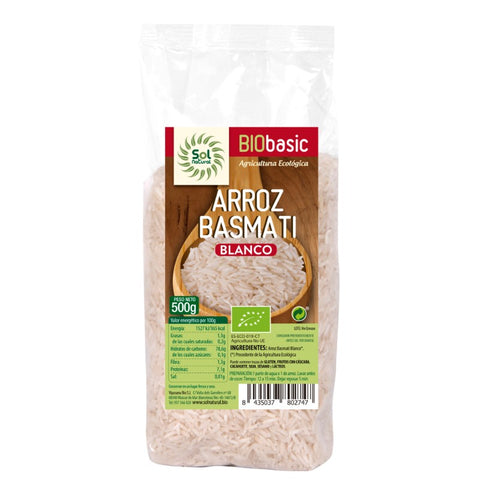Comprar online ARROZ BASMATI BLANCO BIO 500 g de SOLNATURAL. Imagen 1