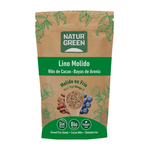 Comprar online NATURGREEN SEMILLAS DE LINO, NIBS DE CACAO Y ARONI de NATURGREEN. Imagen 1